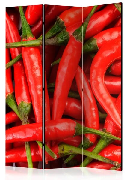 Paravento design Peperoncino - Sfondo - modello con verdure rosse infuocate