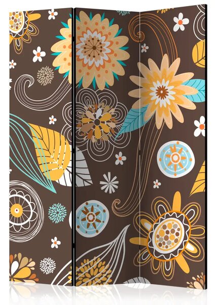 Paravento Fiori a traforo - colorata composizione floreale