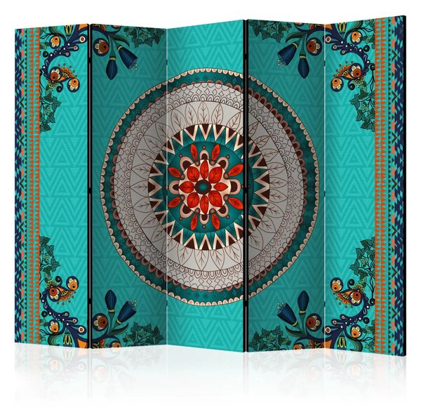 Paravento design Ispirazione popolare II - astrazione con Mandala etnica