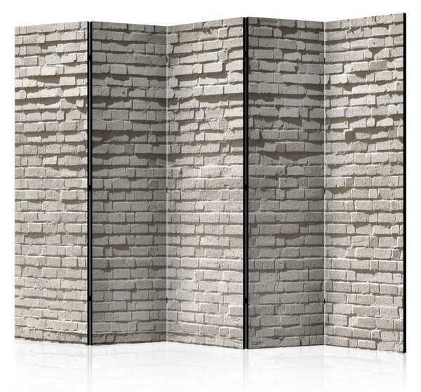Paravento Muro di mattoni: Minimalismo II - composizione grigia