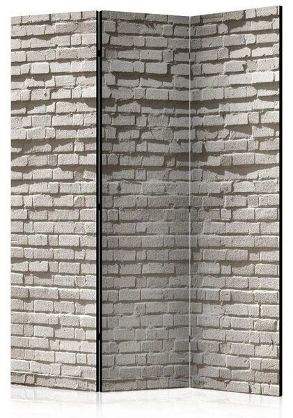 Paravento Muro di mattoni: Minimalismo - composizione su sfondo grigio