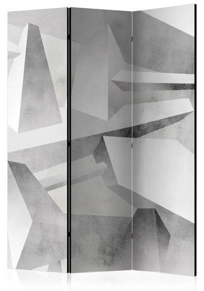 Paravento separè Ali congelate - sfondo grigio geometrico in 3D