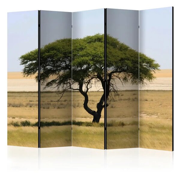 Paravento separè Parco nazionale Etosha II - paesaggio di alberi e deserto