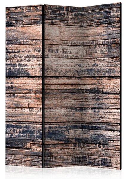Paravento design Assi Bruciati - sfondo con texture di legno marrone