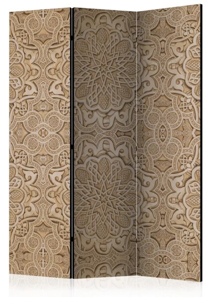 Paravento Ornamento Sabbioso - sfondo orientale a Mandala in stile zen