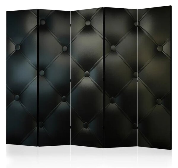 Paravento design Eleganza distintiva II - sfondo trapuntato nero