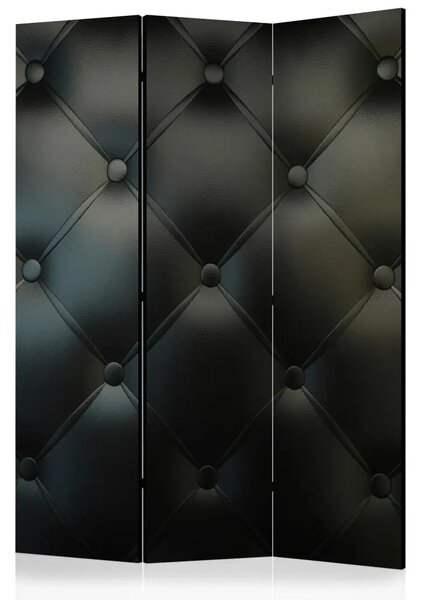 Paravento design Eleganza distintiva - sfondo trapuntato con motivo nero