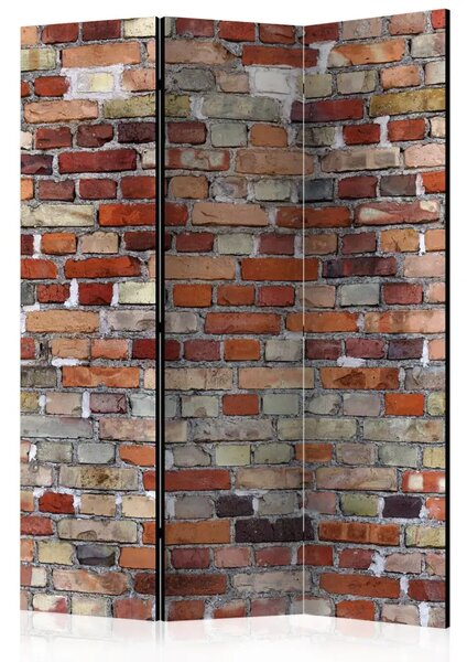 Paravento separè Mattoni Urbani - texture di mattoni arancioni su muro