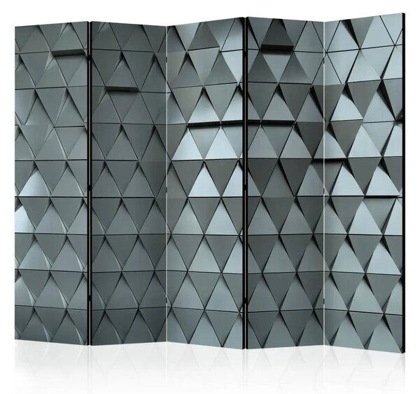 Paravento design Porte Metalliche II - texture geometriche metalliche