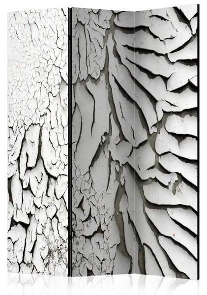 Paravento design Segni del Tempo - texture parete con vernice bianca scrostata