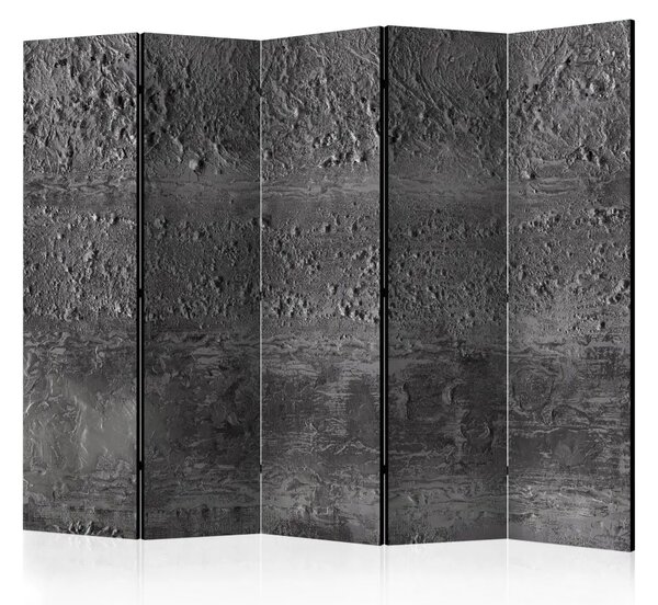 Paravento design Tempesta Grigia II - texture irregolare di sabbia grigia