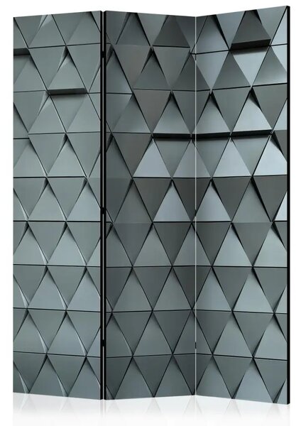 Paravento design Porte Metalliche - texture metallica, triangoli
