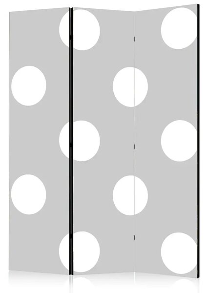 Paravento separè Pois Carini - texture grigia uniforme con numerosi puntini bianchi