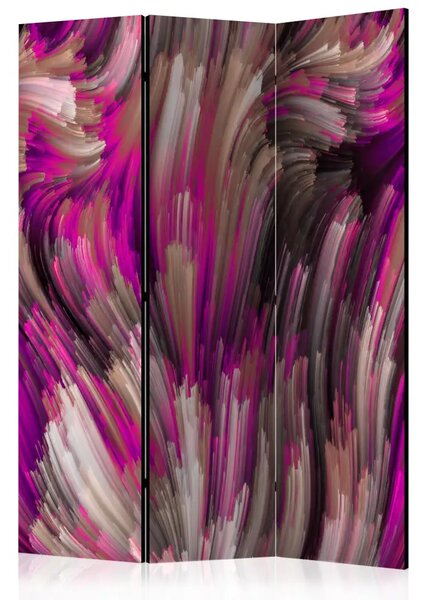 Paravento Energia viola - paesaggio rosa artistico in un motivo astratto