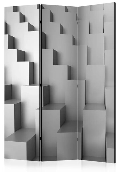 Paravento design Tempio dell'astrazione - figure geometriche in un motivo astratto