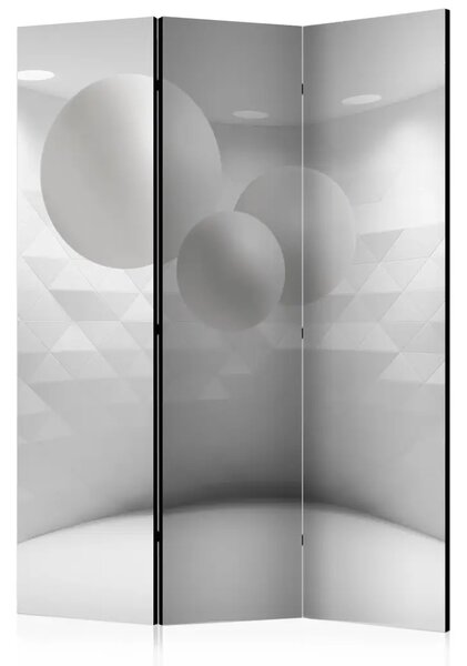 Paravento design Stanza geometrica - figure astratte con illusione 3D nello spazio