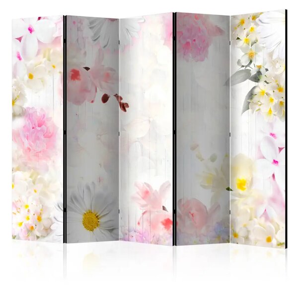 Paravento separè Il profumo dei fiori primaverili II - fiori luminosi
