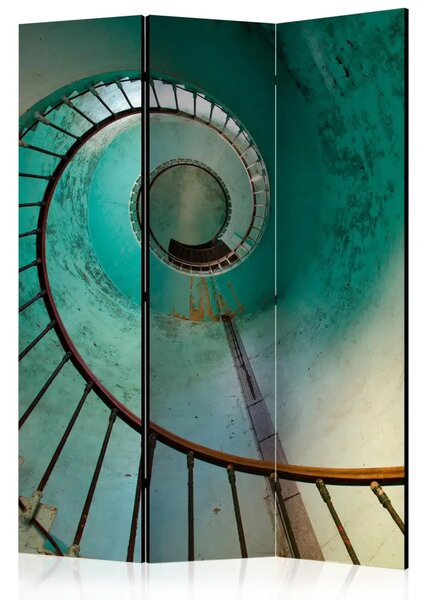 Paravento design Faro - scale - scala turchese a forma di spirale