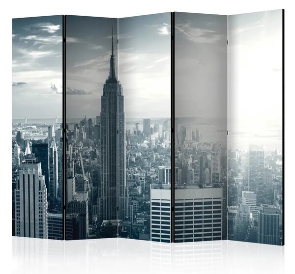 Paravento design Veduta di Manhattan all'alba II - architettura dall'alto