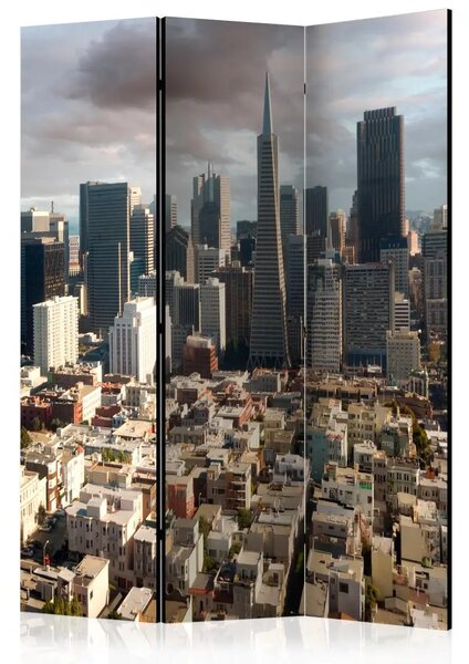 Paravento design Tra le nuvole - panorama di NYC