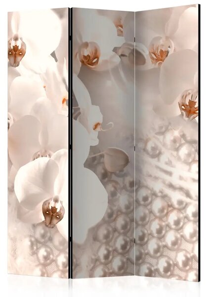 Paravento design Tesori di eleganza - fiori con illusione 3D