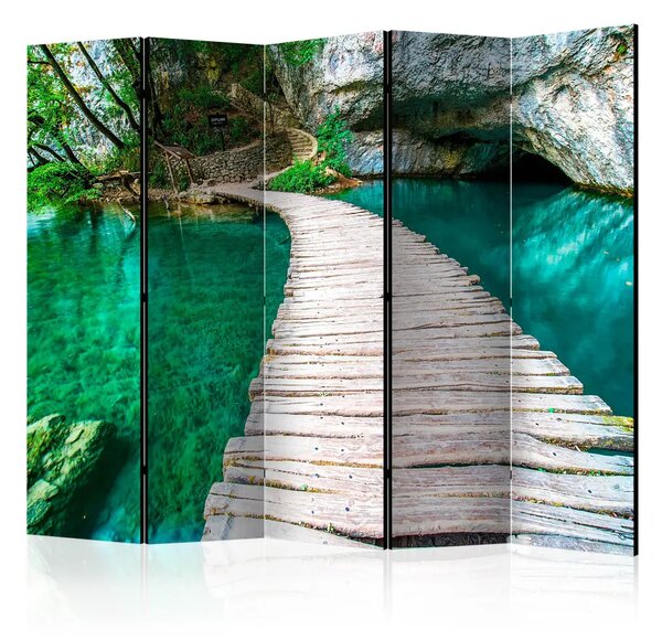 Paravento Parco Nazionale, Laghi di Plitvice, Croazia II - ponte e acqua limpida