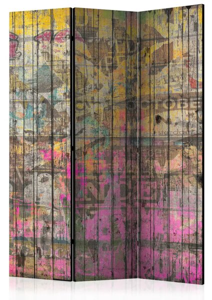 Paravento separè Freestyle: texture con motivi in ​​stile graffiti colorati e astratti