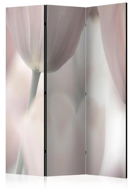 Paravento design Tulipani Fine Art - Bianco e Nero - Tulipani in contrasto sbiadito