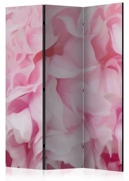Paravento design Azalea Rosa - vellutata composizione di petali rosa
