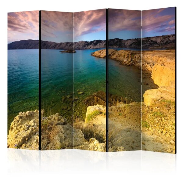 Paravento design Lopar - Isola di Rab (Croazia) II - Paesaggio con rocce e mare