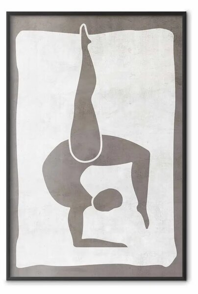 Poster: Ginnasta - silhouette di donna ginnica in tema astratto