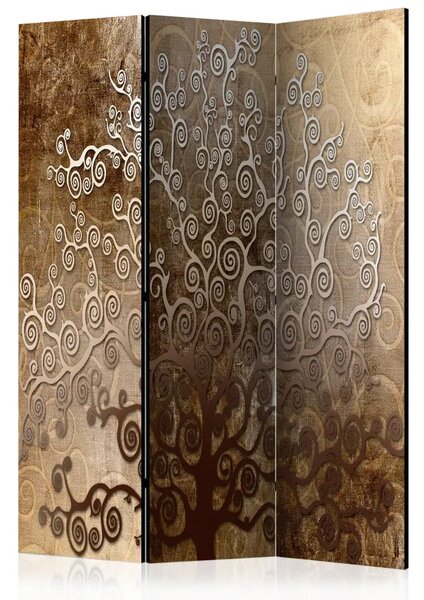 Paravento separè Albero d'oro di Klimt - elegante composizione di piante