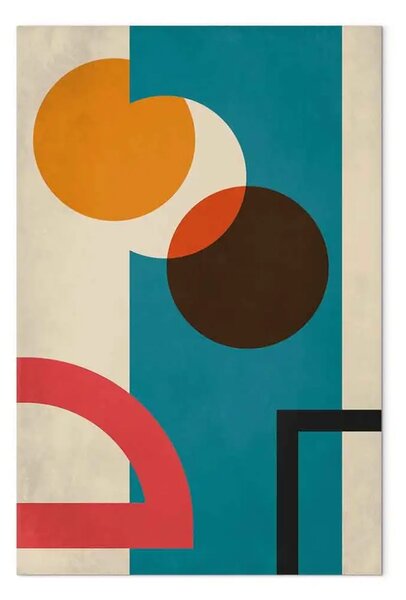 Quadro contemporaneo Geometria colorata - Astrazione modernista con figure colorate