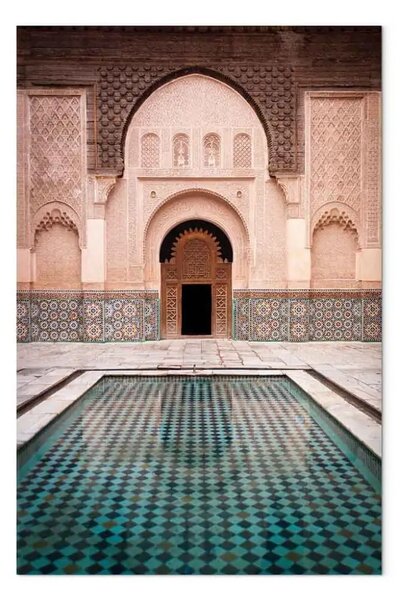 Quadro moderno Rinfrescante azzurro verticale - architettura araba