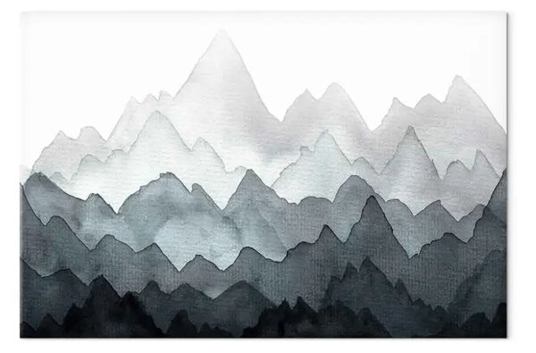 Quadro su tela Sfondo di montagna - Astrazione con catene di montagna