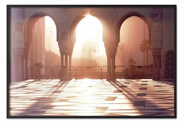 Poster: Sole mattutino - architettura controluce sole tramonto Marocco