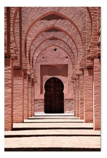 Quadro contemporaneo Arcate rosa verticale - architettura urbana araba