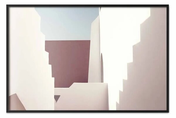 Poster: Piani architettonici - architettura di città con figure colorate