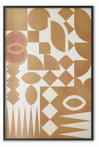 Poster: Ordine figurativo - figure geometriche arancioni astratte