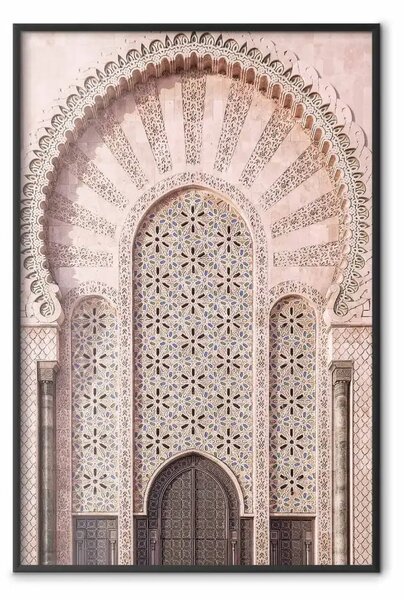 Poster: Porta decorata - architettura di porta con ornamenti in Marocco