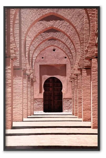 Poster: Archi rosa - composizione architettonica colonne mattoni Marocco