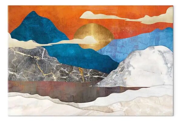Quadro contemporaneo Idillio montano largo