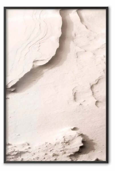 Poster: Traccia del vento - texture di sabbia chiara