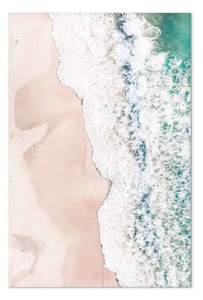 Quadro contemporaneo Onde turchesi - costa del mare vista dall'alto