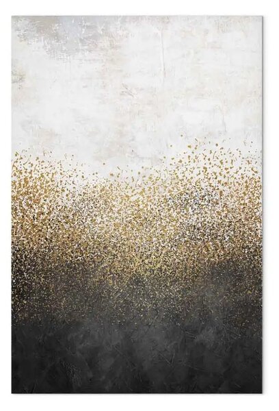 Quadro Oro sgranato verticale - texture astratta dorata