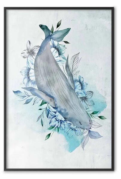 Poster: Signora balena - animale acquatico tra piante