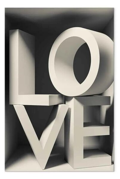 Quadro moderno Lettere d'amore - Lettere formanti la scritta Love