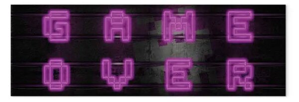 Quadro moderno Fine del gioco - scritta Game Over