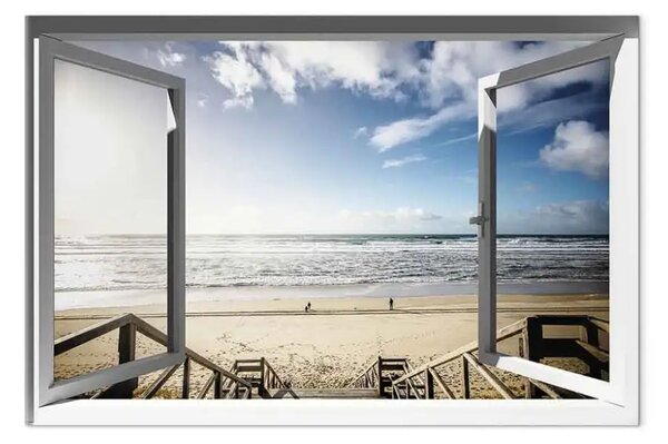 Quadro Vista calma largo - paesaggio di spiaggia e mare