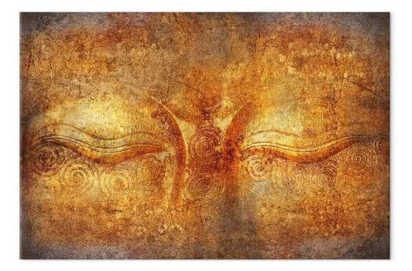 Quadro contemporaneo Pensiero perduto largo - Buddha orientale in stile zen